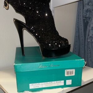 Lauren Lorraine Glittering Black Heels